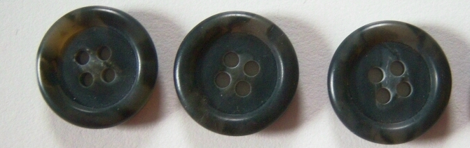 Grey/Khaki Marbled 3/4" 4 Hole Poly Button