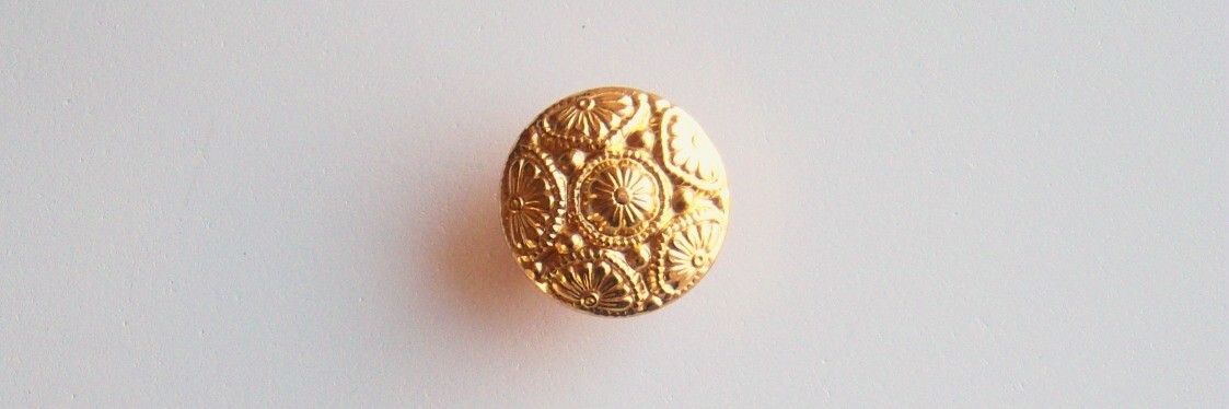 Brushed Gold Design 3/4" Metal Shank Button