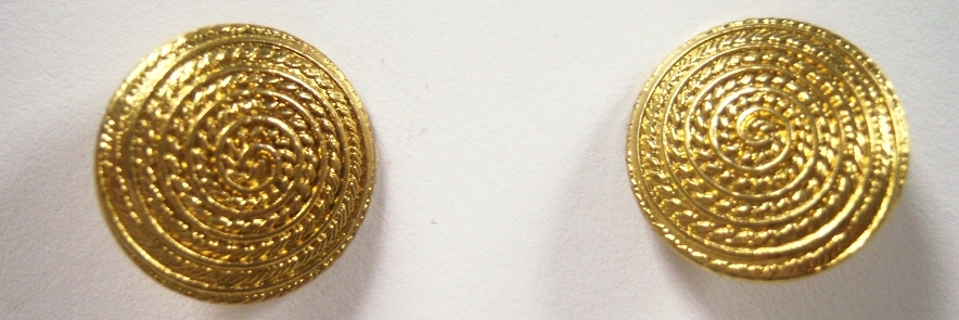 Gold Metal Rings 7/8" Shank Button
