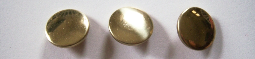 Gold Shiny Flat 3/4" Metal Shank Button