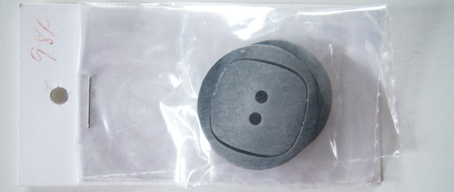 Matte Grey 1 1/8" 2 Hole Button