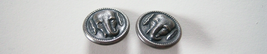 Pewter Metal Elephant 3/4" Shank Button