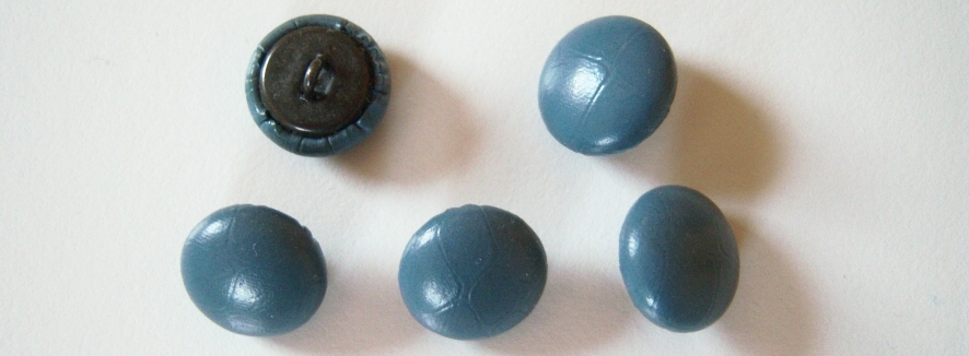 Slate Blue Leather 9/16" Shank Button