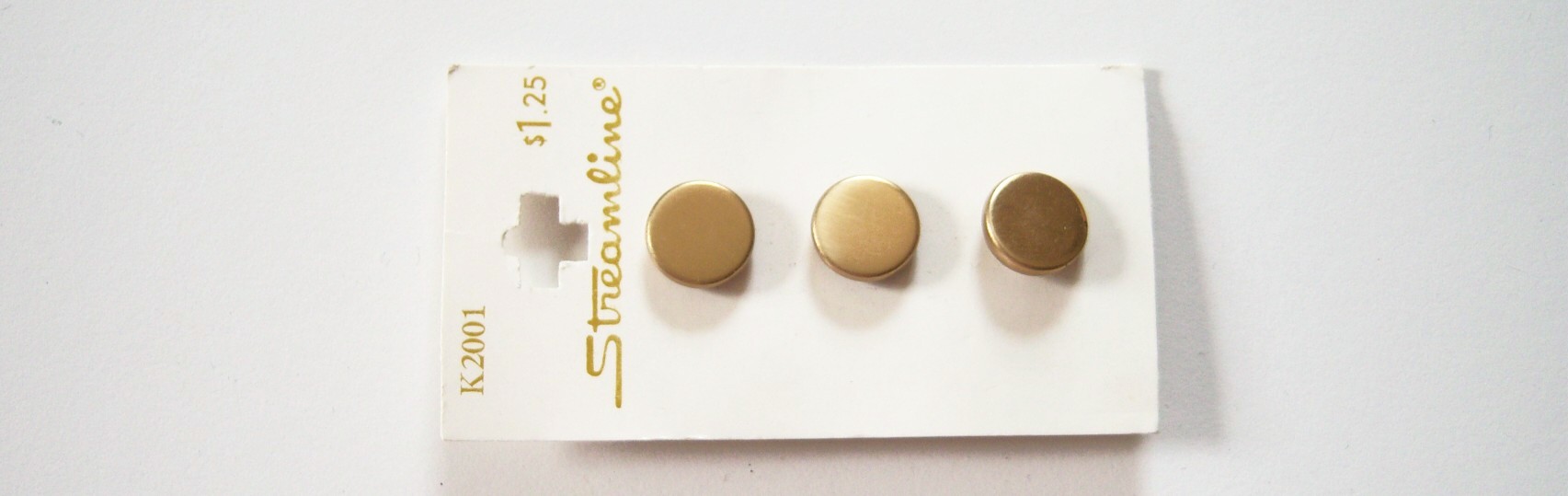 Gold Shank 3 Button Card K2001