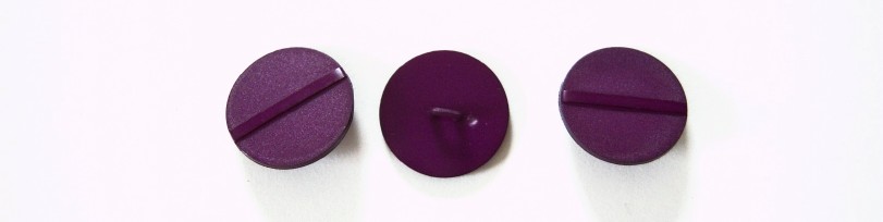 Matte Purple/Shiny Center Bar 11/16" Shank Button