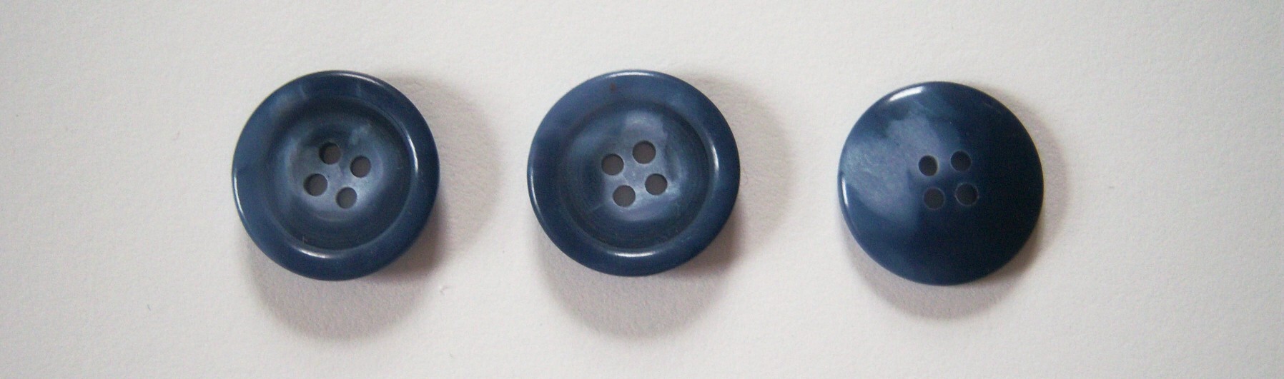 Blue Marbled 3/4" Poly 4 Hole Button