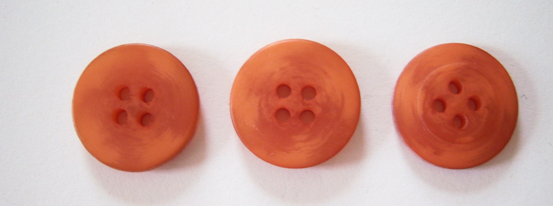Matte Apricot Marbled 7/8" Poly 4 Hole Button