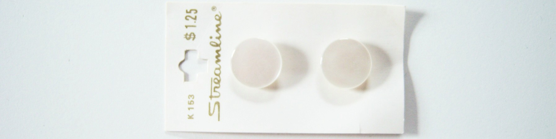 White Pearlized 11/16" Button Card