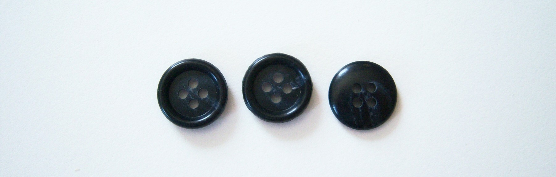 Dark Navy Marbled 9/16" 4 Hole Button