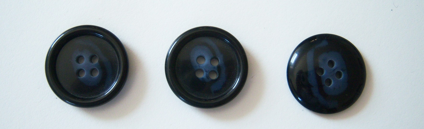 Shiny Navy/Blue Marbled 1" 4 Hole Button