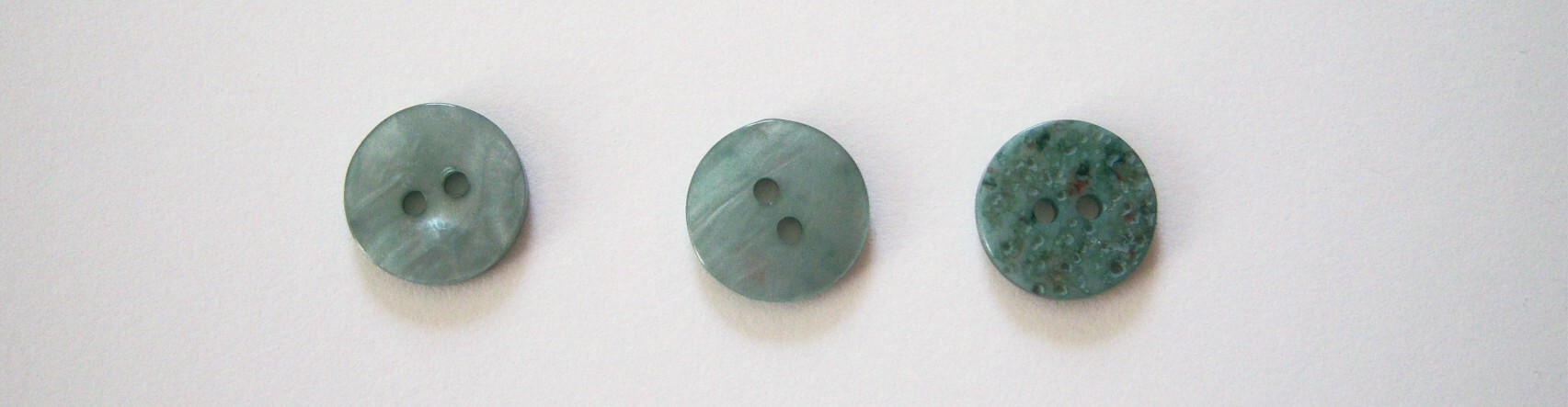 Dusty Green Pearlized 5/8" Poly 2 Hole Button