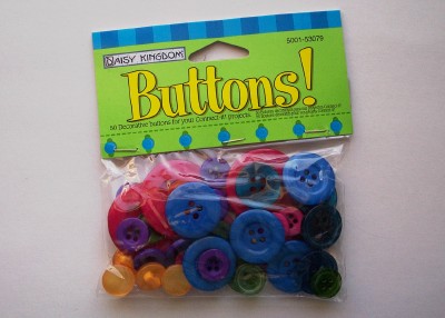 Daisy Kingdom 50 piece multi color multi size buttons