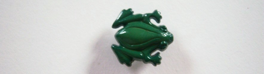 Green Frog Shiny 5/8" Shank Back Poly Button