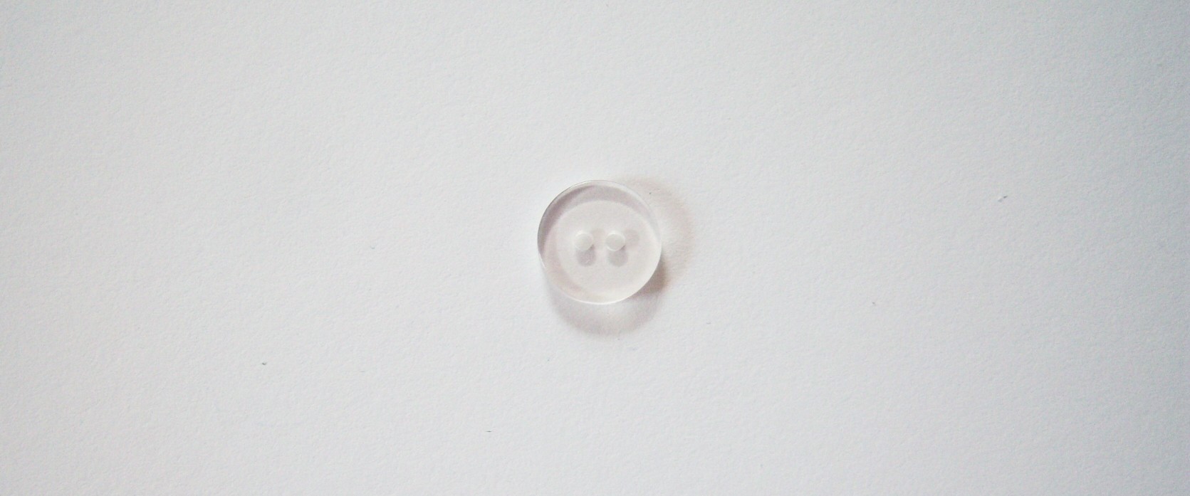 Clear 1/2" Poly 2 Small Hole Button