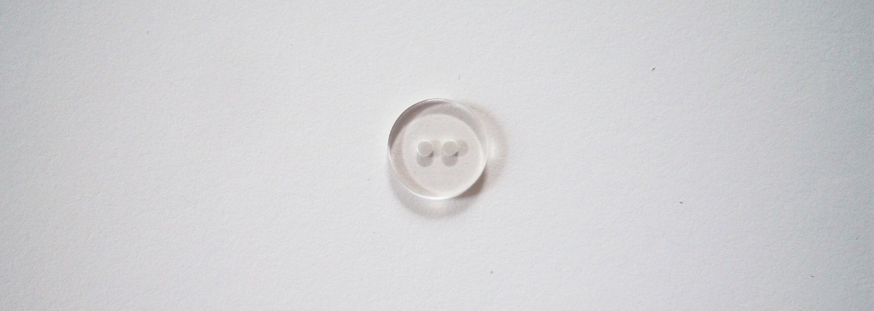 Clear 5/8" Poly 2 Small Hole Button