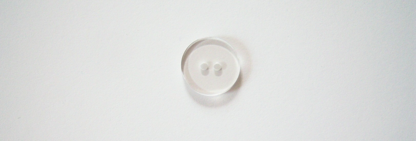 Clear 3/4" Poly 2 Small Hole Button