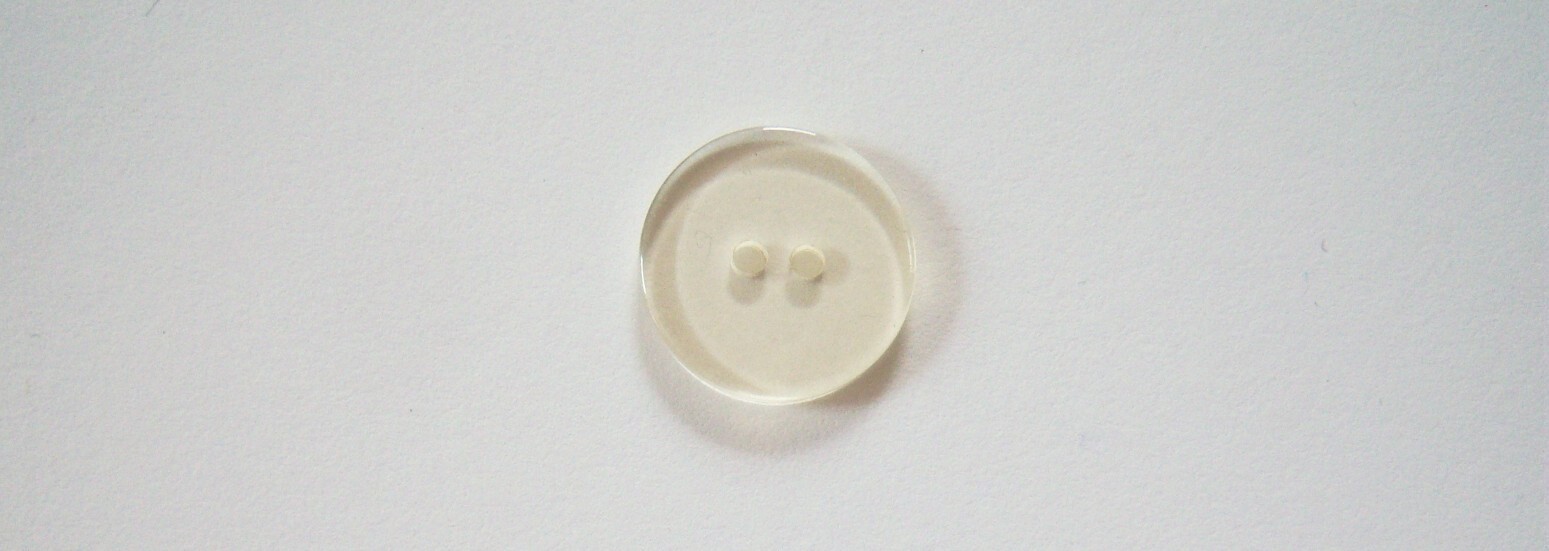 Clear Yellow 3/4" Poly 2 Small Hole Button