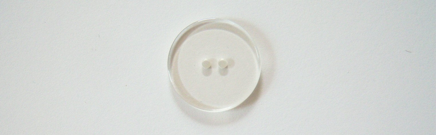 Clear 1" Poly 2 Hole Button