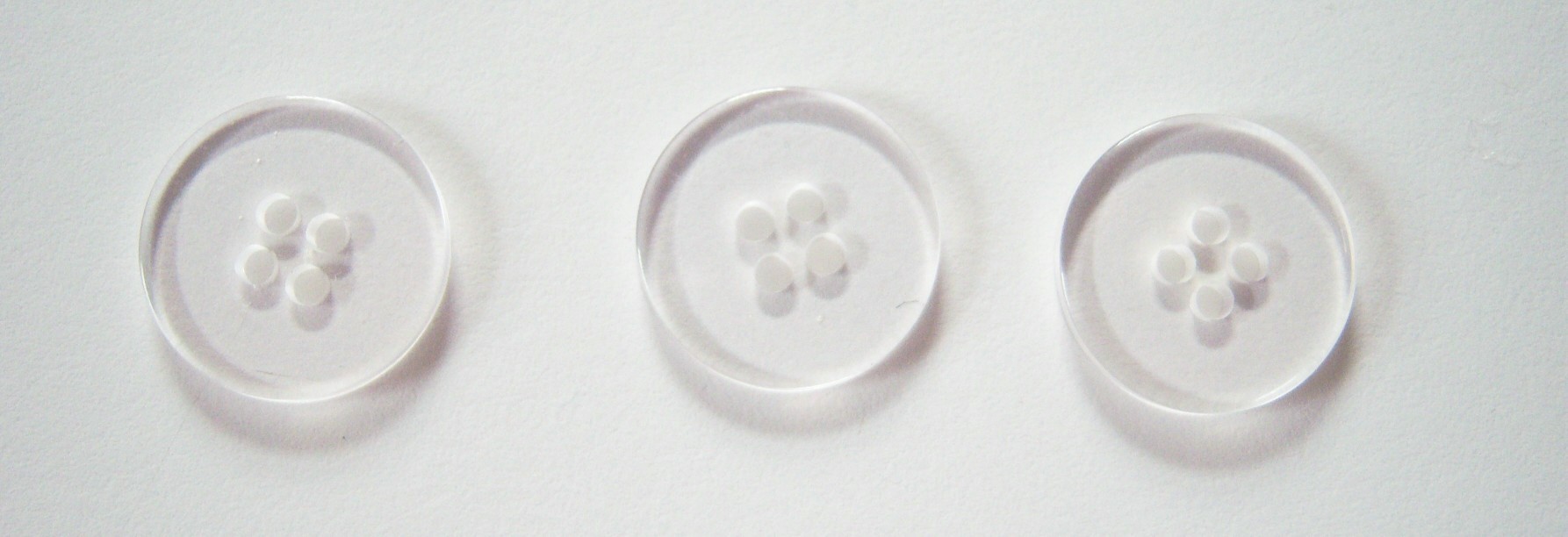 Clear 1" Poly 4 Hole Button