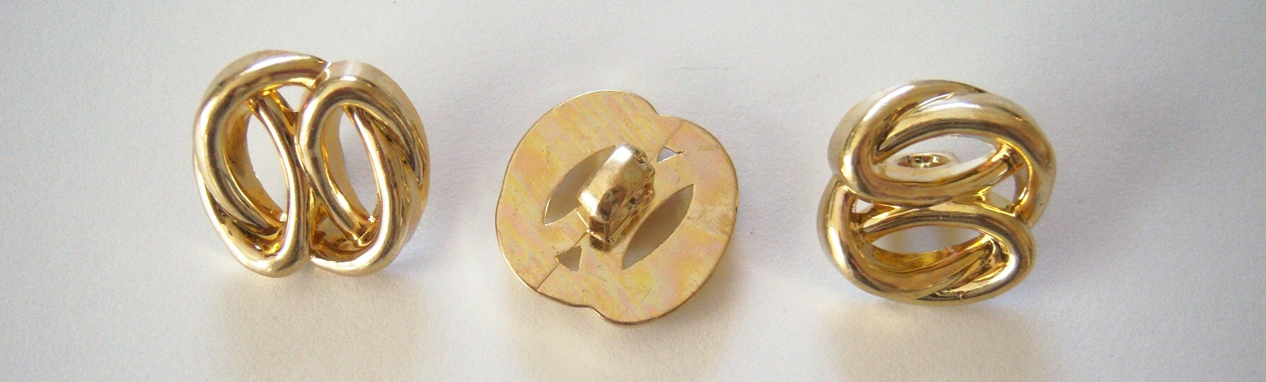 Gold Open 3/4" Poly Button