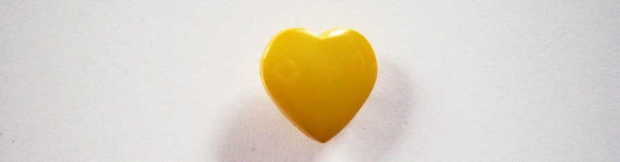 Buttercup Solid Shiny Heart 5/8" Shank Back Poly Button
