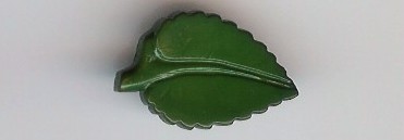 Green Leaf Shiny 5/8" Shank Back Poly Button