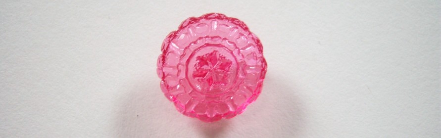 Clear Rose Half Ball 5/8" Shank Back Poly Button