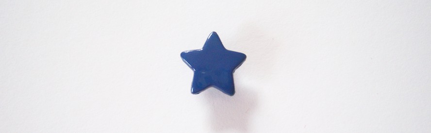 Indigo star 3/4" shank back shiny poly button.