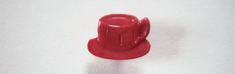 Teacup terracotta 5/8" shank back poly button.