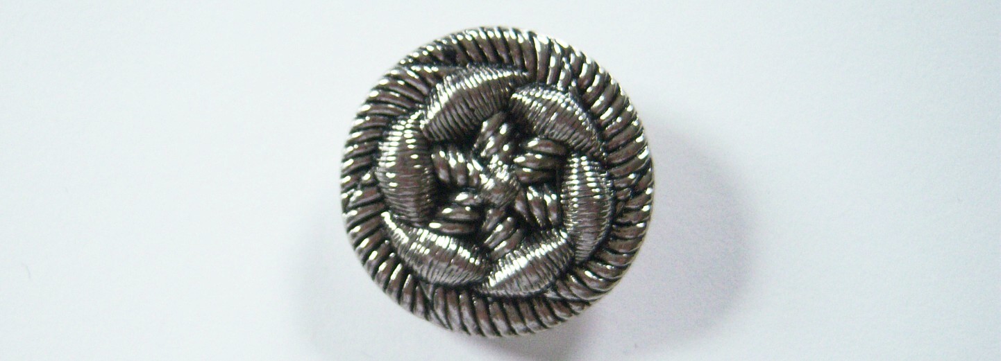 Silver/Black 1 1/2" Shank Button