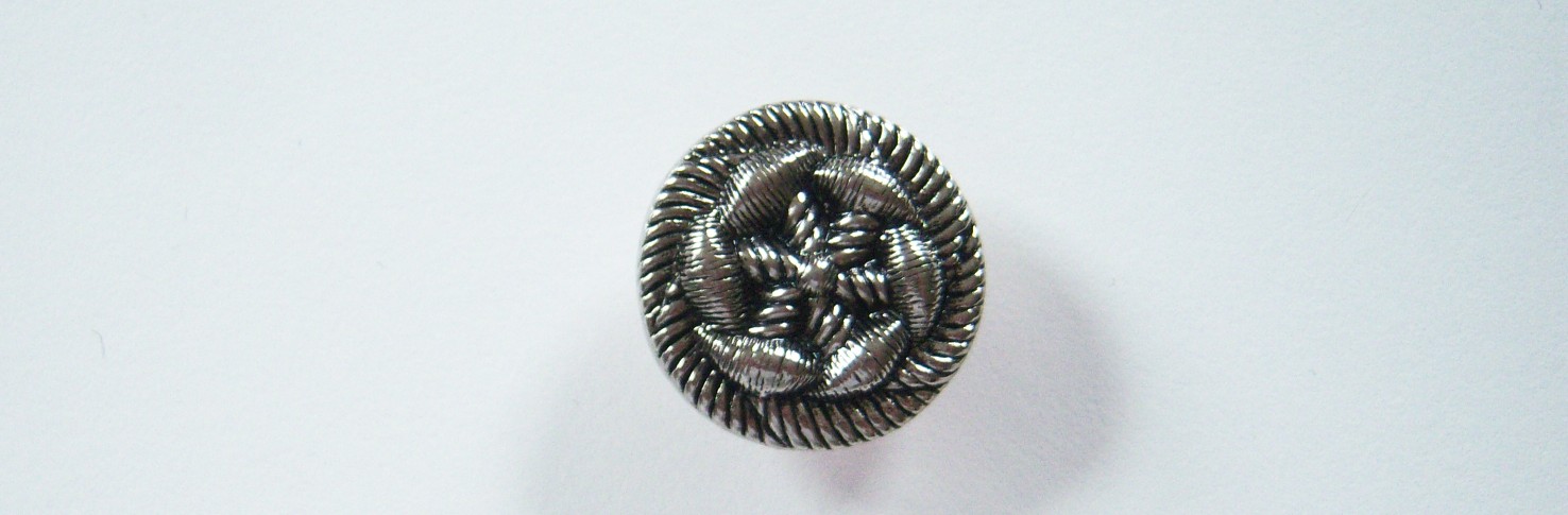 Silver/Black 7/8" Shank Button