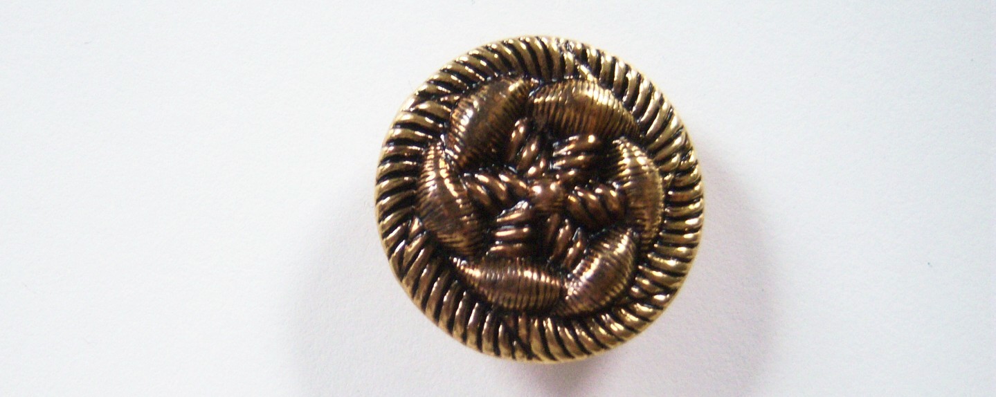 Gold/Black 1 1/4" Shank Poly Button