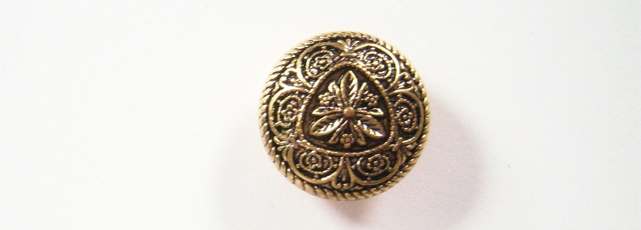 Gold/Black 1" Shank Poly Button