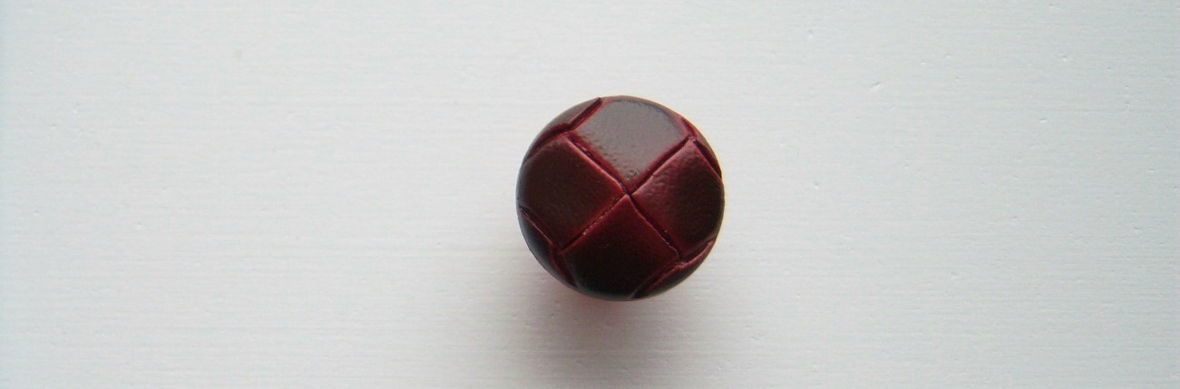 Wine Faux Leather 5/8" Shank Poly Button