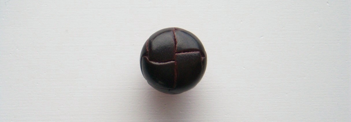 Mahogany Leather 5/8" Shank Button