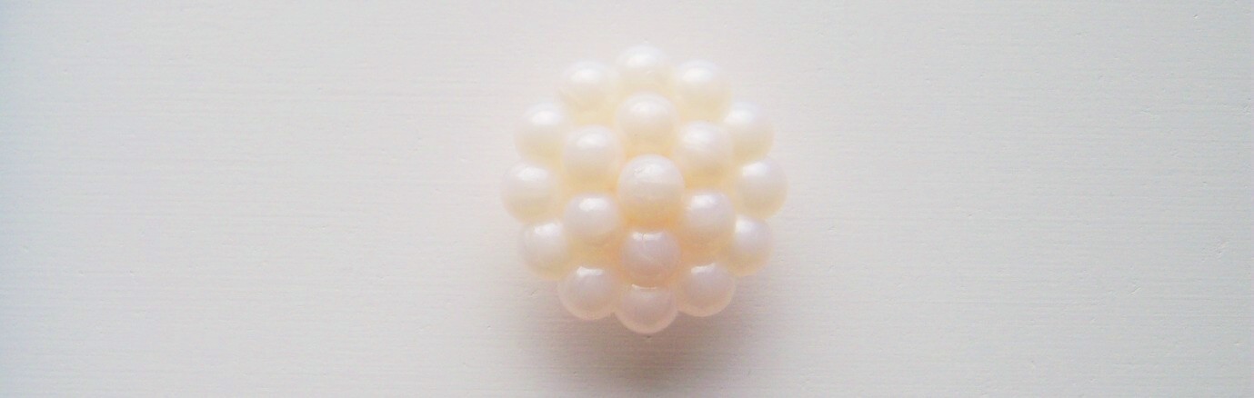Off White Bubbles 13/16" Poly Shank Button