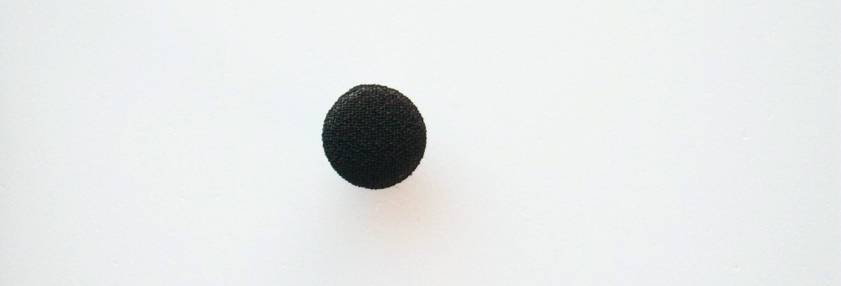 Black Crepe Covered 7/16" Poly Button