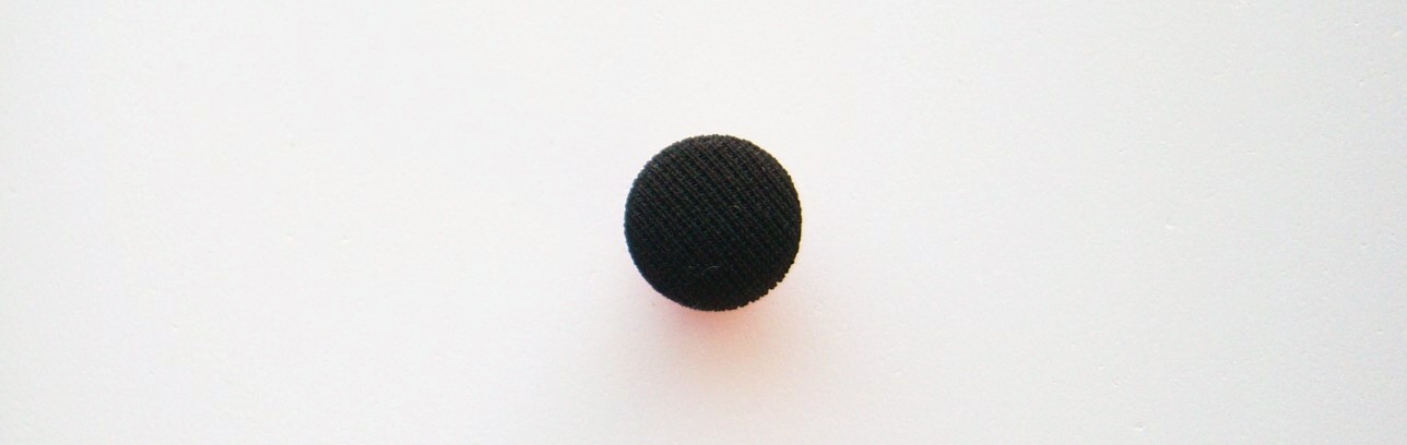 Black Crepe Covered 1/2" Poly Button