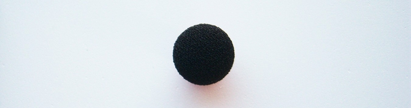 Black Crepe Covered 5/8" Poly Button
