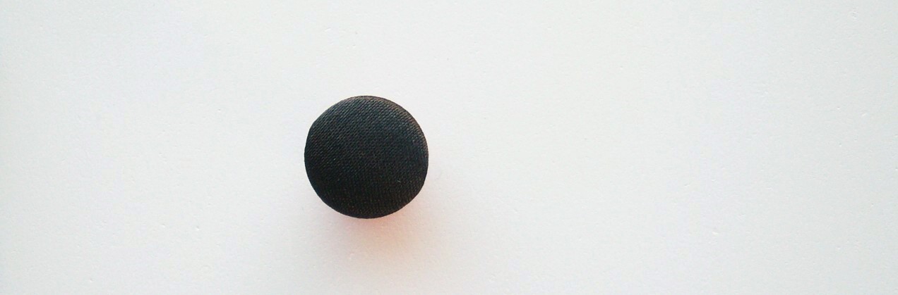 Black Satin Covered 5/8" Poly Button