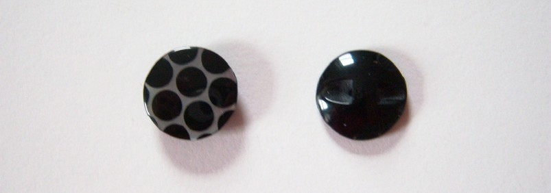 Black/White Pearl 5/8" Poly Button