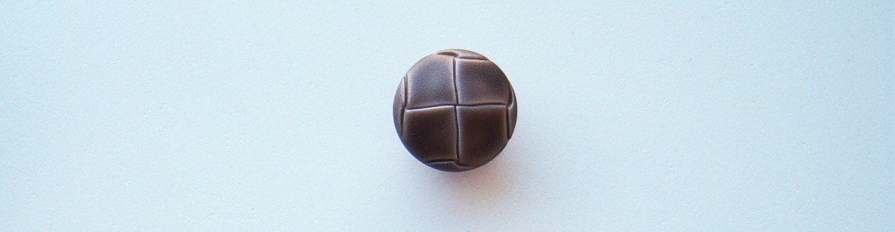 Brown Faux Leather 5/8" Shank Poly Button