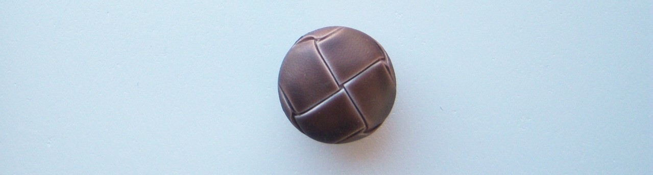 Brown Faux Leather 13/16" Shank Poly Button
