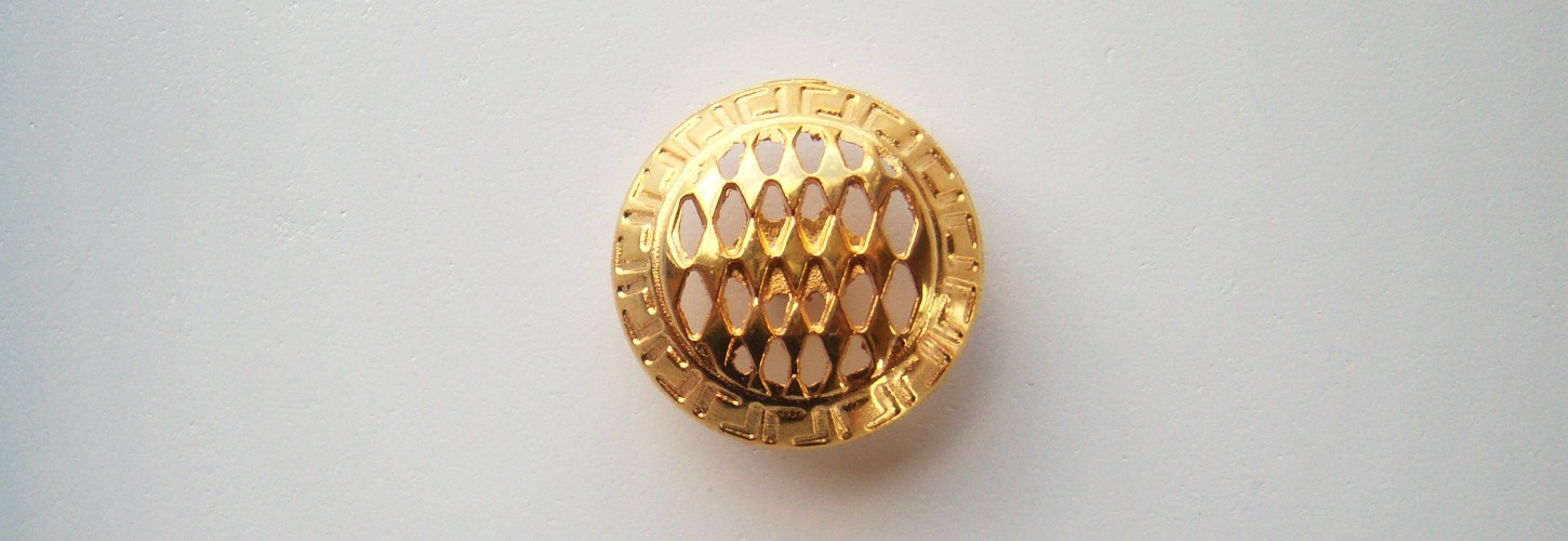 Gold 18k Metal 1 1/16" Shank Button