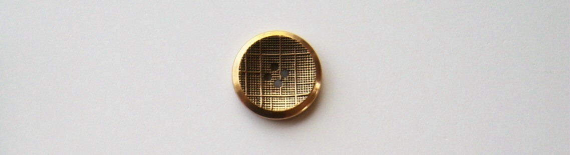 18kt Gold/Black 3/4" 4 Hole Button
