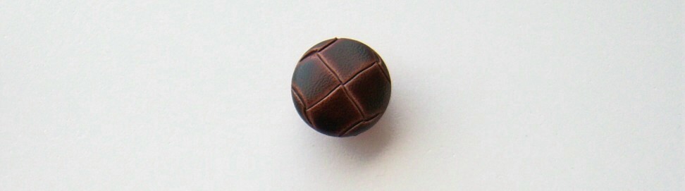 Mahogany Faux Leather 5/8" Shank Poly Button