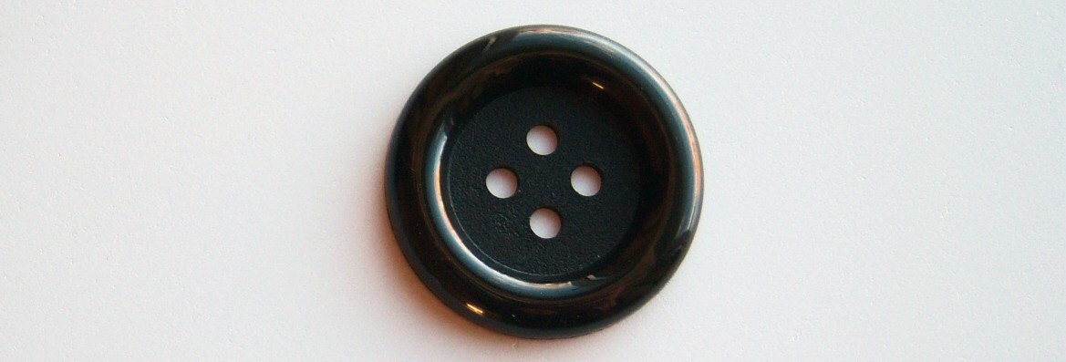 Shiny Black  1 3/8" Poly Button