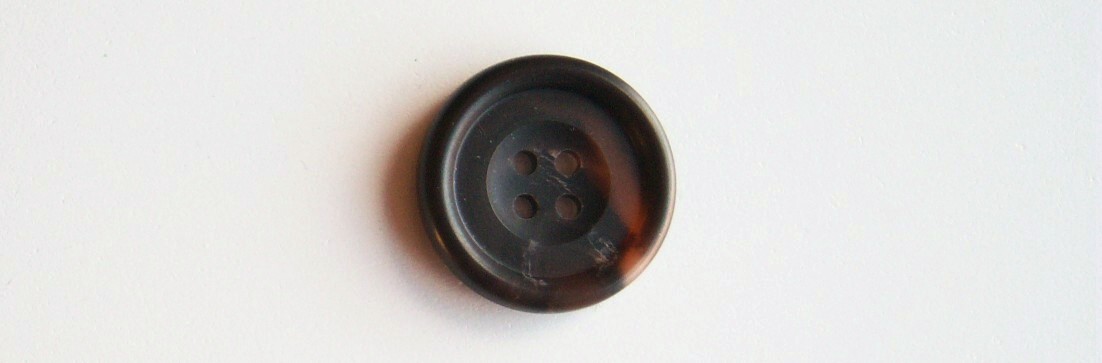 Black/Caramel Marbled 7/8" Poly Button