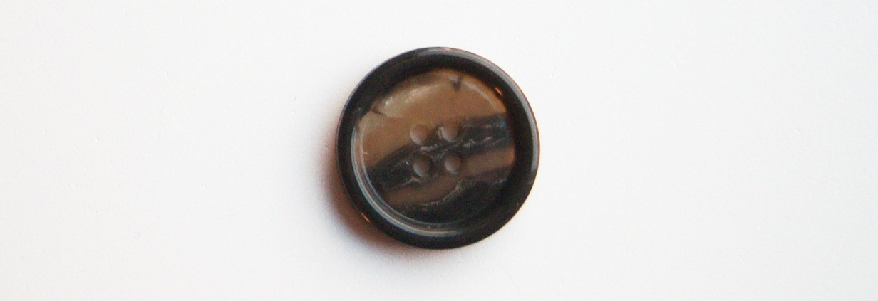 Black/Camel Marbled 1" Poly Button