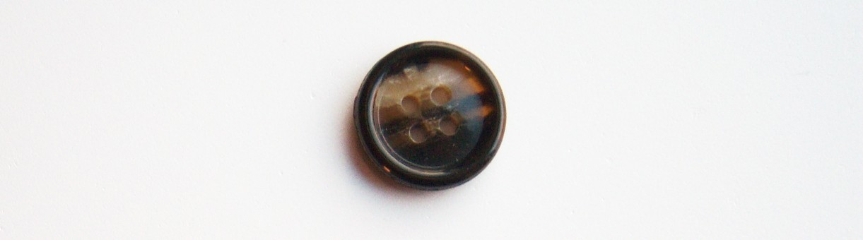 Black/Camel Marbled 3/4" Poly Button